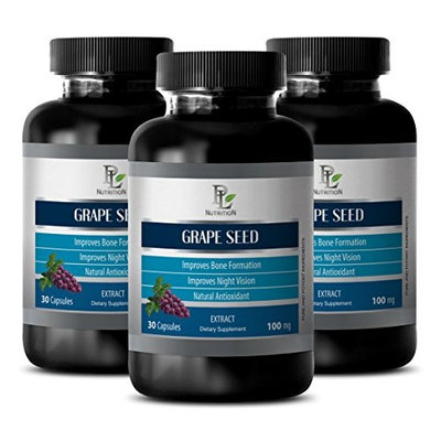 Vitamins for immune health - GRAPE SEED EXTRACT - Supplement for digestion - 3 bottles 90 capsules