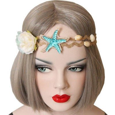 LuckyZ Handmake Wedding Bridal Beautiful Beach Shell Forehead Headband Hair Band, Bridal Hair Accessorie Headpieces