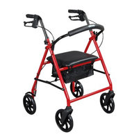 Drive Medical Steel Walker Rollator with 8