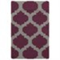 2' x 3' Gated Passage Purple and Gray Hand Woven Wool Reversible Area Throw Rug