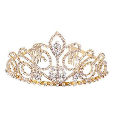 WINOMO Wedding Bridal Prom Shining Crystal Rhinestones Crown Tiara Headband