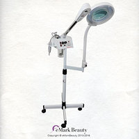 eMark Beauty Skin Scrubber Steamer Ozone Aromatherapy & Herbal Skin Care Salon Spa Quality Equipment with Flexible Arm Magnifying Lamp TLC-9007