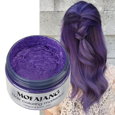 Aesy Silver Grey Hair Wax Hair Color ,Natural Matte Hairstyle Hair Dye Wax for Party, Cosplay