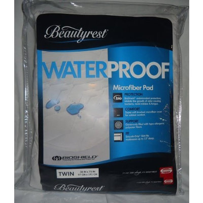 Simmons BEAUTYREST Bioshield WATERPROOF MICROFIBER Mattress Pad TWIN (38