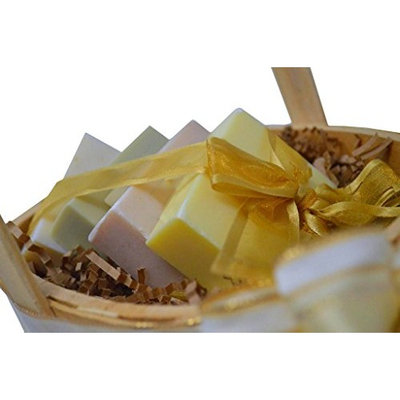 Golden Hour Gift Basket with Organic Vegan Soaps and Hand Towel