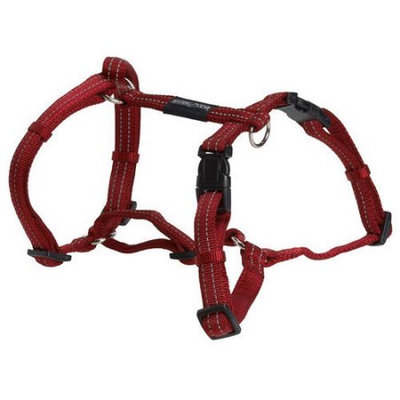 Kruuse Uk Buster Nylon H Harness Red 15mm X 30-50mm