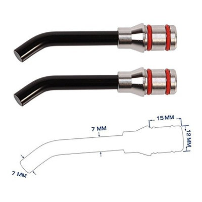 2 X Dental Optical Optic Fiber Rod Guide Tip X1 for Curing Light Lamp 12X15X7 mm
