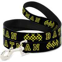 Dog Leash - BATMAN Checker Logo Black Yellow
