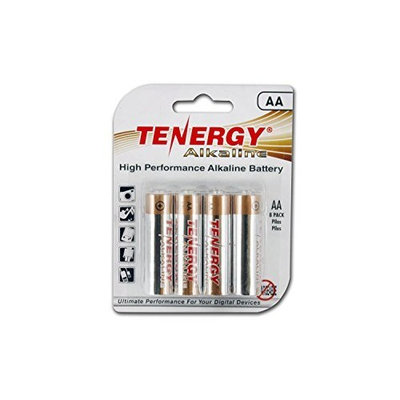 Tenergy 1.5V AA Alkaline Battery, High Performance AA Non-Rechargeable Batteries for Clocks, Remotes, Toys & Electronic Devices, Replacement AA Cell Batteries, 8-Pack