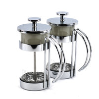 Coffee Press, Small Glass Pressed Milk Tea Maker Hot - 10oz (pack Of 2)