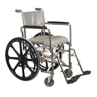 Pivit Cushioned Rehab Shower Commode & Wheelchair, 17 ¼