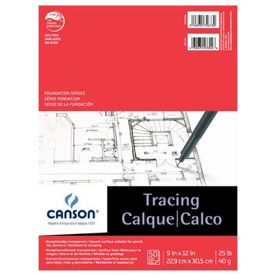 Canson C100510960 9 in. x 12 in. Tracing Paper Pad