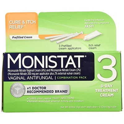 MONISTAT 3 Combination Pack 3 EA - Buy Packs and SAVE (Pack of 4)