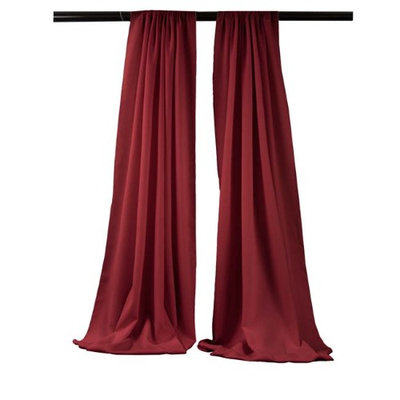 LA Linen BDpop96x58-Pk2-CranberryP28 Polyester Poplin Backdrop Drape Cranberry - 96 x 58 in. - Pack of 2