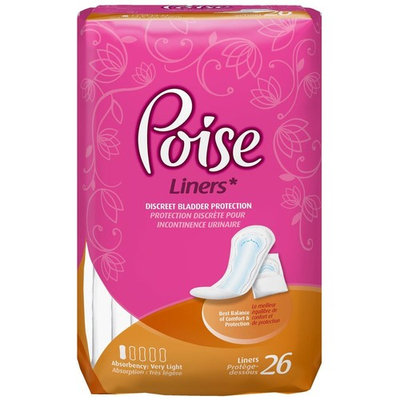 Poise Pantyliners Very Light Asborbency 7-1/2'' Regular -Bag of 26, 10 Pack
