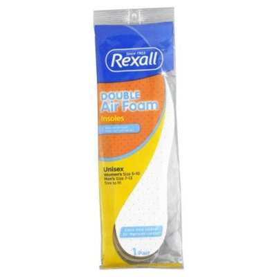 Rexall Double Air Foam Insoles, 1 Pair