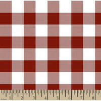 Springs Creative Woven Gingham Check 1' 65/35 Poly/Cotton Fabric by the Yard, Poppy Red, 44/45' Width