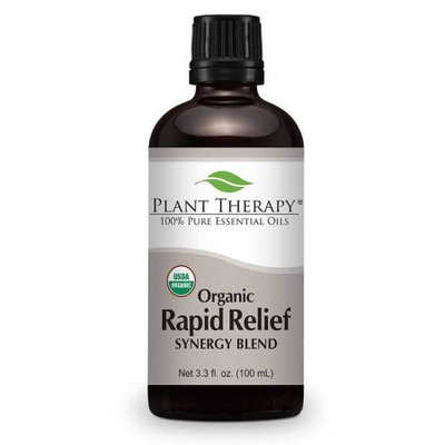 Plant Therapy Rapid Relief Organic Synergy 100 mL (3.3 fl. oz.) 100% Pure, Undiluted, Therapeutic Grade