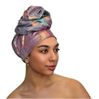 Turban Diva-333-06 One Piece Cotton Turban Head Wrap-Golden Sun
