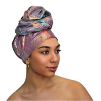 Turban Diva-333-06 One Piece Cotton Turban Head Wrap-Golden Sun