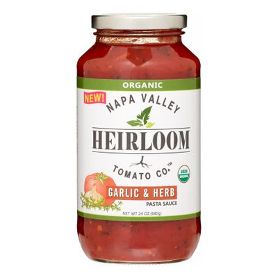 Napa Valley Heirloom Tomato 1847680 Garlic & Herb - Organic Pasta Sauce 24 oz - Case of 6