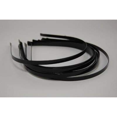 Black Colored Metal Headband - 1/6
