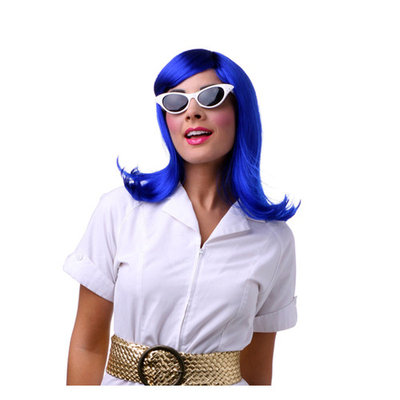 Womens Dark Blue Peggy Sue Halloween Costume Wig