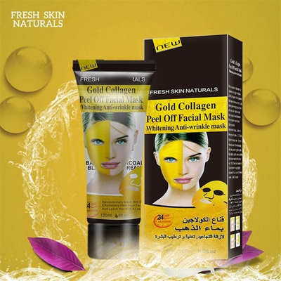 Hunputa 24k Gold Collagen Peel-off Facial Mask Whitening Anti-Wrinkle Face Masks Skin Care Face Lifting Firming Moisturize