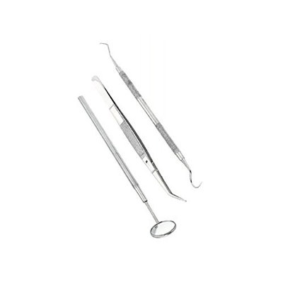 Dr Rogo Dental Hygiene Kit-Includes Scaling Instrument/Tarter Scraper, Dental Toothpick, Mouth Mirror - Professional Surgical Grade Medal