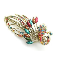 Lovely Vintage Jewelry Crystal Peacock Hair Clips Hairpins C- for hair clip Beauty Tools