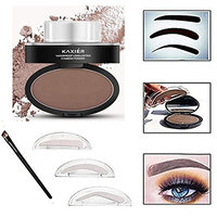 Taipo 3 Stencils Waterproof Eye Brow Stamp Perfect Eyebrow Power Seal Nature Delicate Shape Makeup Fashion Unique Brow Powder for Eyebrows Beginners Busy People