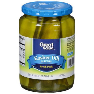 Pinnacle Foods Group, Llc Great Value Kosher Dill Slicers, 24 fl oz