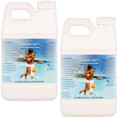 Gallon Belloccio Simple Tan 12% DHA Dark Sunless Airbrush Spray Tanning Solution