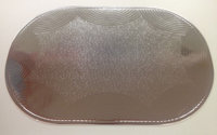 Better Home Plastics SET OF 6 MYLAR SILVER PLACEMATS, METALLIC LOOK - Seashell