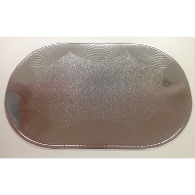 Better Home Plastics SET OF 6 MYLAR SILVER PLACEMATS, METALLIC LOOK - Seashell