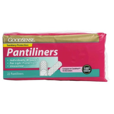 Good Sense Unscented Individually Wrapped Panty Liners, 22 Count - Case of 18