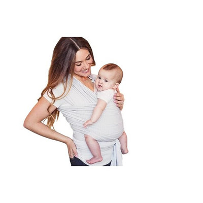 Seven Sling Baby Infant Wrap Carrier Multiple Ways 8-35 Lbs -Gray Stripes-