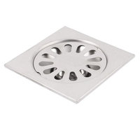 Kitchen Bathroom Shower Stainless Steel Square Sink Floor Drain Grate Strainer