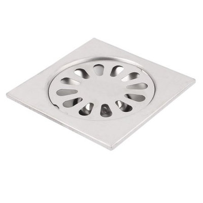 Kitchen Bathroom Shower Stainless Steel Square Sink Floor Drain Grate Strainer