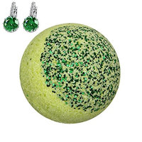 Addicted to Soap – Green Earrings Jewelry Bath Bomb | Ultra Luxurious - Extra Large 6oz Bath Bomb with STERLING SILVER Surprise Inside - Organic & Sensual Relaxation Handmade with Love Texas