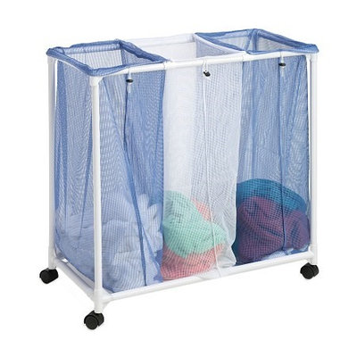 Honey Can Do 3 Bag Mesh Laundry Sorter Blue White 1.0 ea(pack of 3)