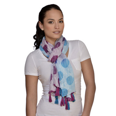 Amtal Fashion Floral Abstract Design Lightweight Spring Summer Scarfs for Women