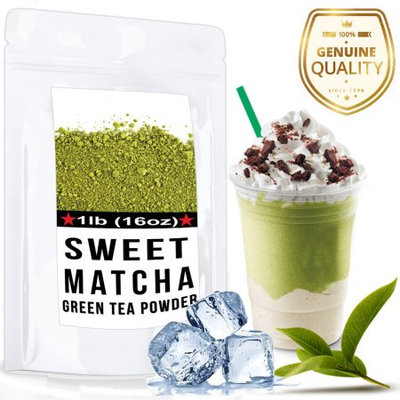 Wmbr Corp Sweet Matcha (16oz) Made with USDA Organic, Vegan, Non-GMO Green Tea Powder - 30 Servings