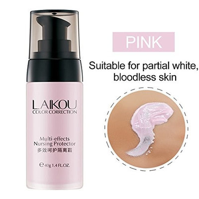 WEKA Multi-effects Anti Aging Face Smooth Primer Nursing Protector Waterproof Oil-control Moisture Make Up Base Isolation Cream---Sakura Pink