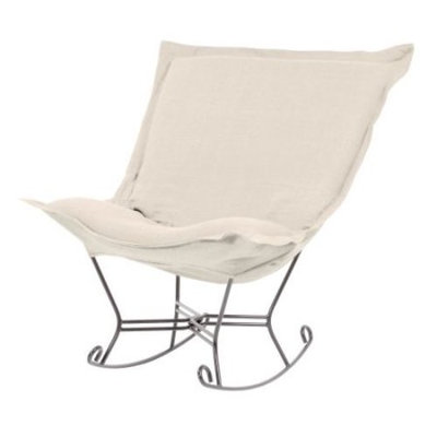 Howard Elliott Sterling Scroll Puff Rocker with Titanium Frame 40