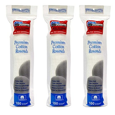 Cleansing 100% Cotton Rounds Hypoallergenic - Dermatologist Tested and Approved - Premium Pure Performance Cotton Rounds, 100% Cotton - GREAT FOR eye makeup remover pads and facial wipes