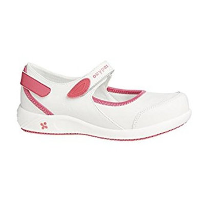 Oxypas Move Nelie, Anti-static, Anti-slip, Comfortable Leather Nursing Shoes - Designed for Medical Professionals (3.5 UK (EU 36), White (FUX))
