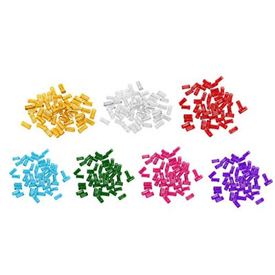 Baoblaze 7 Color Dread Lock Dreadlocks Braiding Beads Metal Cuffs, Hair Accessories Decoration Tube 350pcs Adjustable Braid Clips Set