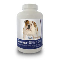 Healthy Breeds 840235141174 Bulldog Omega-3 Fish Oil Softgels 180 Count