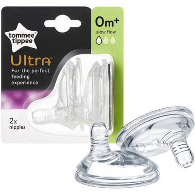 Tommee Tippee Ultra 2 Pack Slow Flow Nipples